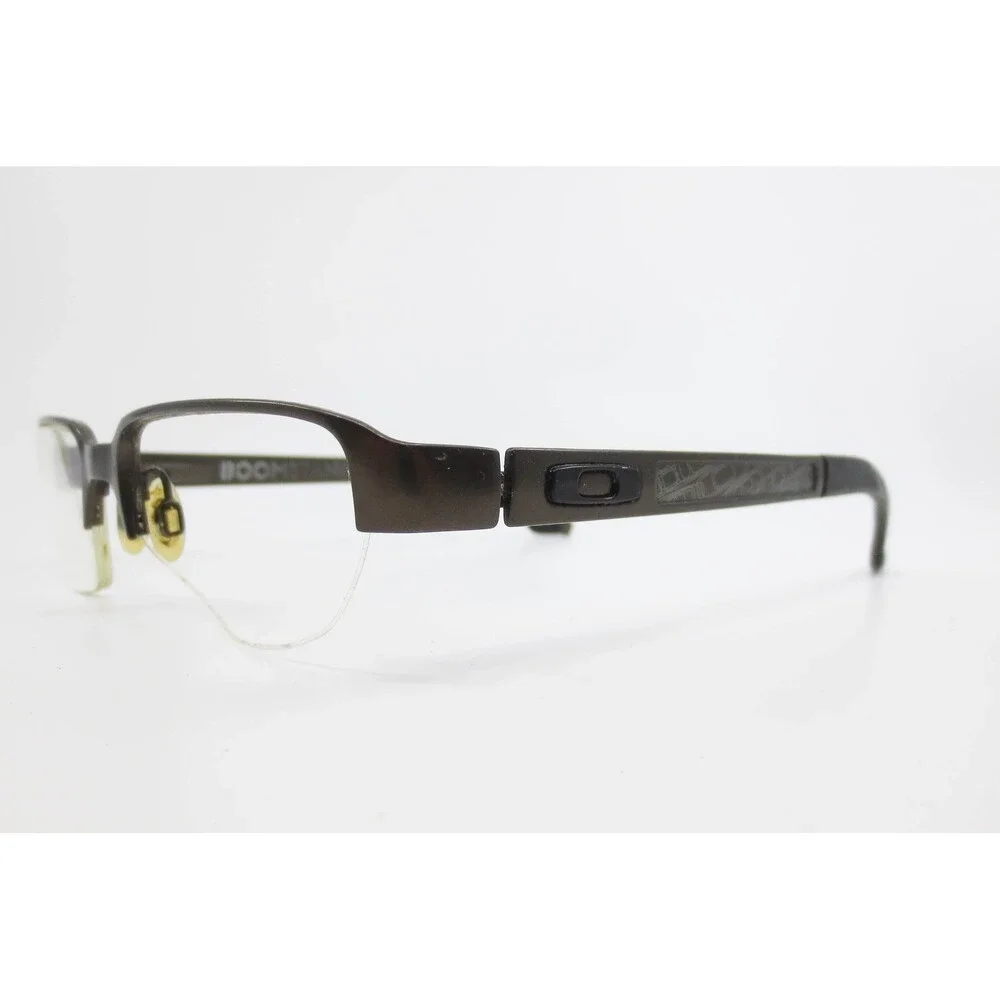 Oakley Boomstand Eyeglasses Pewter Rectangular Semi Rimless OX5042-0352 140mm